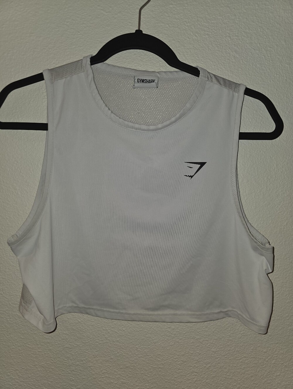Gymshark White Cropped Workout TankGymshark Women’s S Light Gray Training Crop